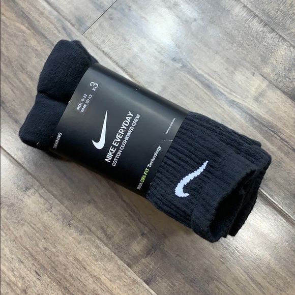 NIKE 3 pairs EVERYDAY COTTON CUSHIONED CREW Men’s SOCKS 3 pairs socks set - Picture 2 of 15